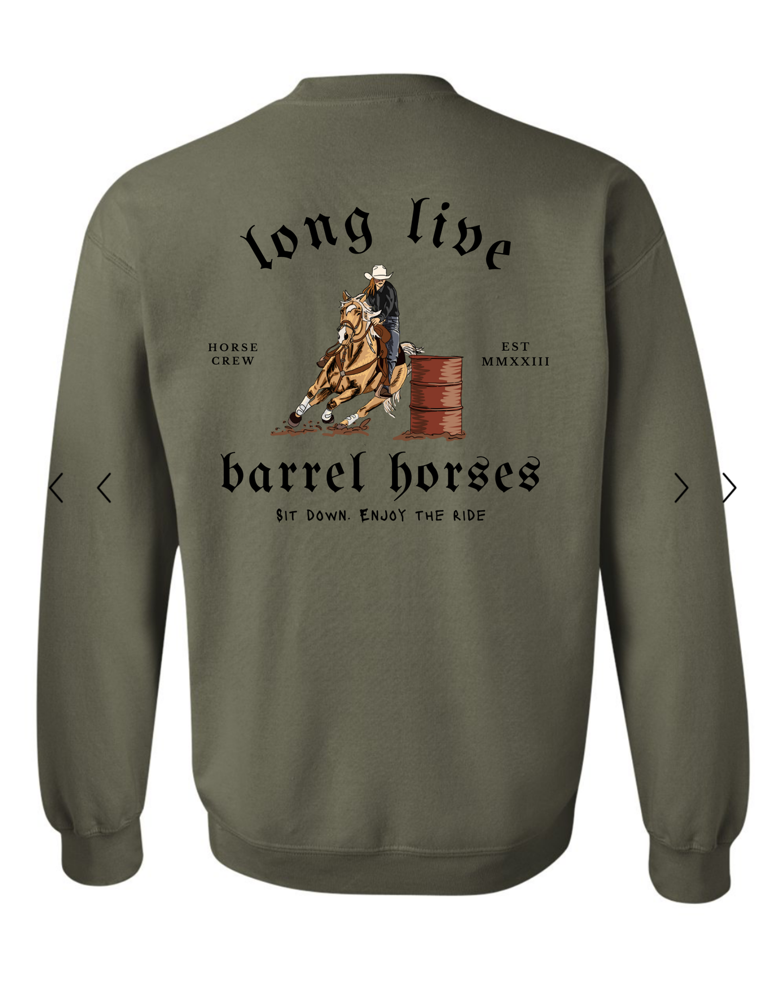 LONG LIVE BARREL HORSES | crewneck image 0